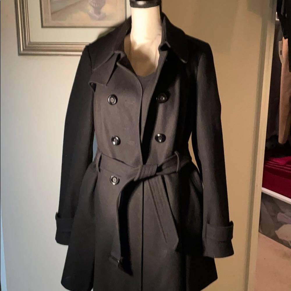 Black formal pea coat